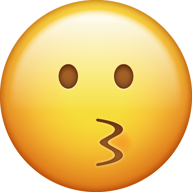 Emotionless Kiss Emoji [Free Download IOS Emojis]