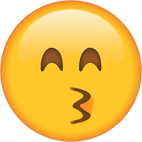 download kissing face with smiling eyes emoji Icon