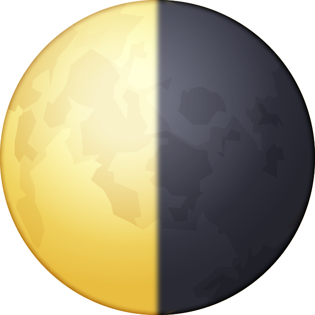 Last Quarter Moon Emoji
