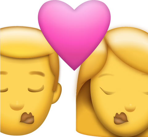 Couple Kiss Emoji [Download Apple Emoji in PNG]