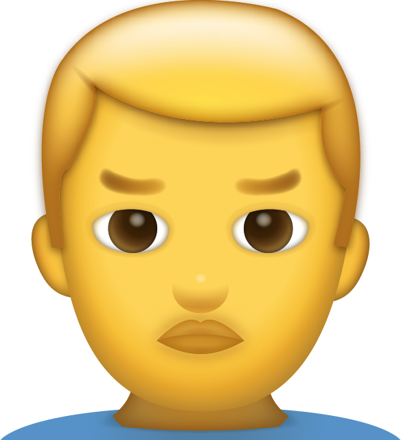 Man Frowning Emoji [Free Download iPhone Emojis]