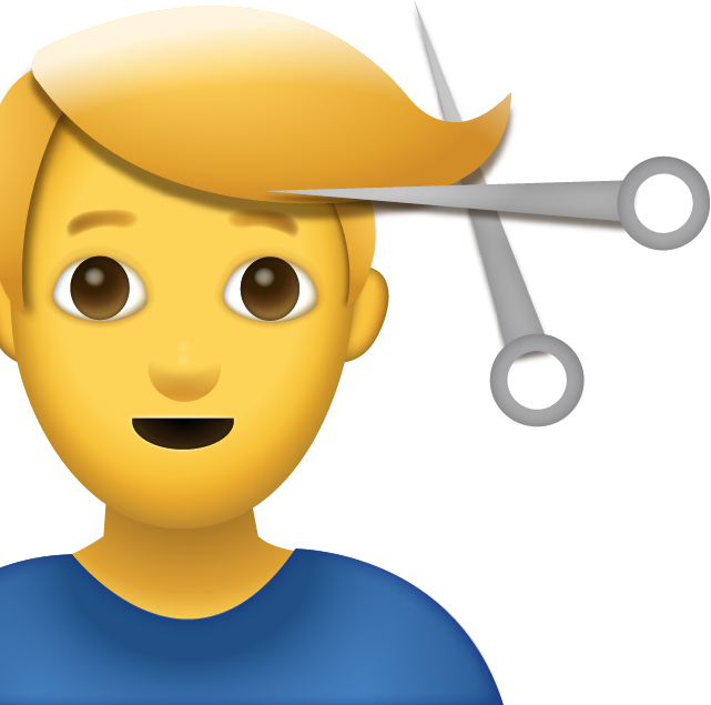 Man Getting Haircut Emoji [Free Download iPhone Emojis]