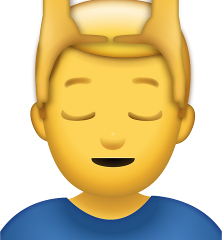 Man Getting Massage Emoji [Download Apple Emoji in PNG]