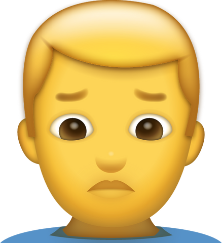 Sad Man Emoji [Download Apple Emoji in PNG]