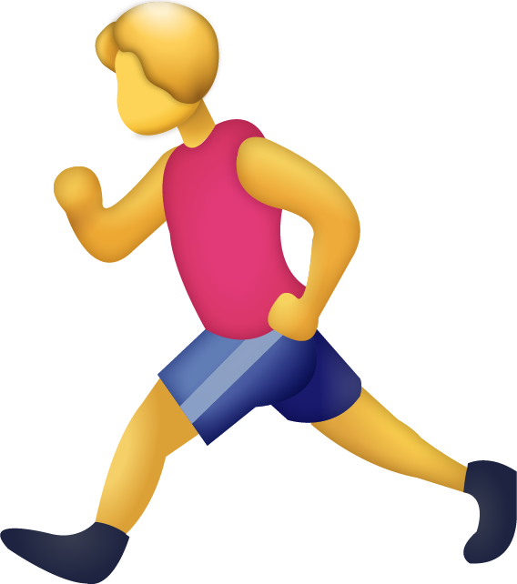Man Running Emoji [Free Download iPhone Emojis]