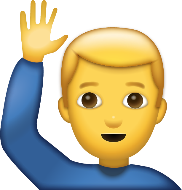 Man Saying Hi Emoji [Free Download iPhone Emojis]