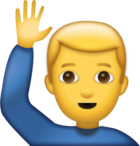 Man Saying Hi Emoji [Download Apple Emoji in PNG]