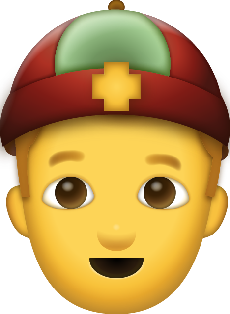 Man With Gua Pi Mao Emoji [Free Download iPhone Emojis]