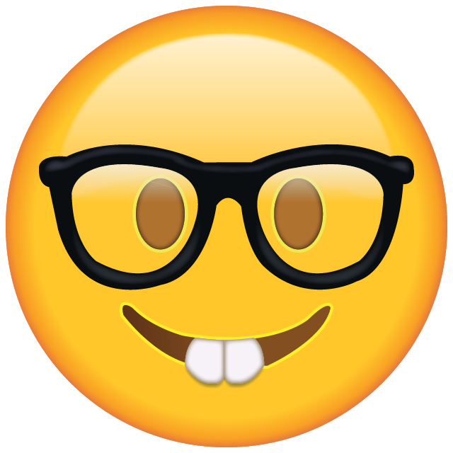 Nerd Emoji With Glasses