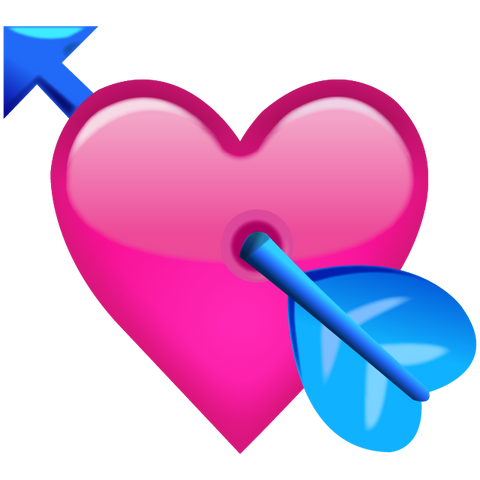 Download Pink Heart With Arrow Emoji Icon
