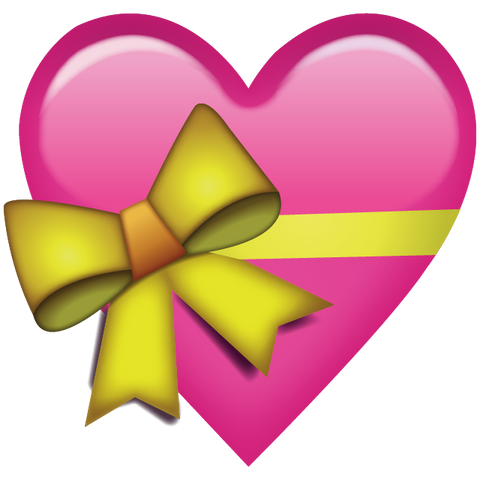 Download Pink Heart With Ribbon Emoji Icon