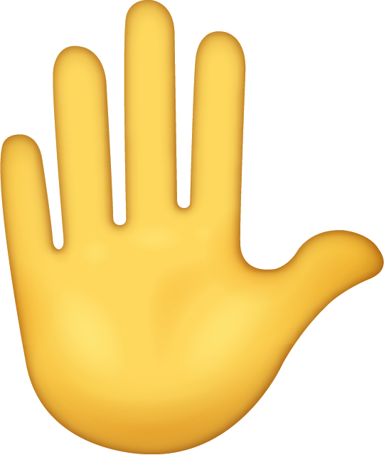 Raised Hand Emoji [Free Download iPhone Emojis]