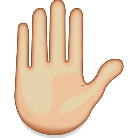 download raised hand emoji Icon