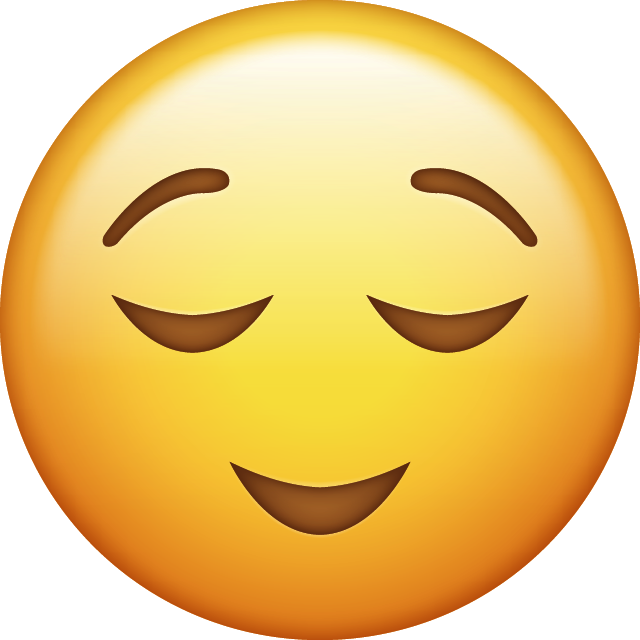 Relieved Face Emoticon