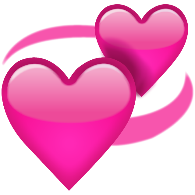 Revolving Pink Hearts Emoji