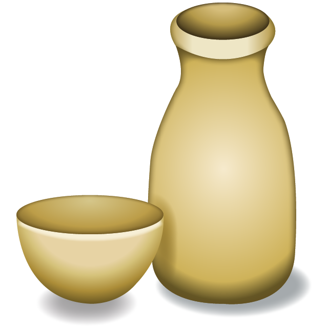 Sake Bottle and Cup Emoji