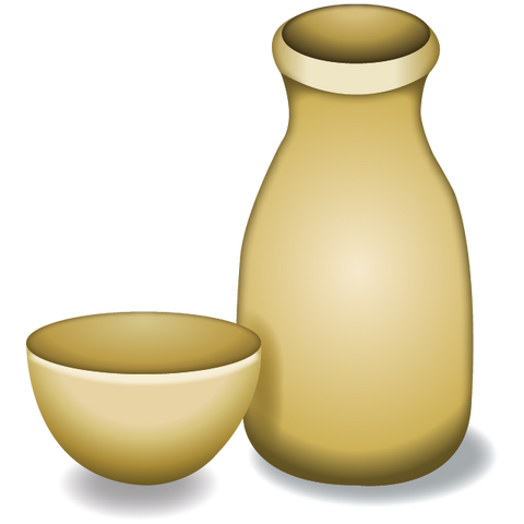 Download Sake Bottle and Cup Emoji Icon