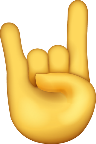 Rock Emoji [Hand Sign Emoji -Download in PNG] Apple Emoji