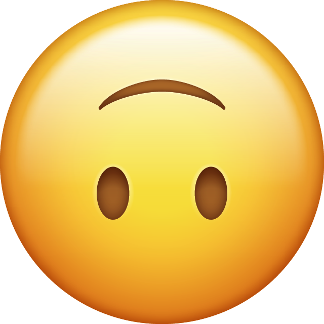 Upside Down Smiling Emoji [Free Download IOS Emojis]