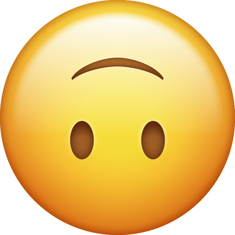 Upside Down Smiling Emoji [Download iPhone Emoji]