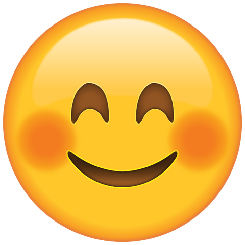 download smiling face emoji with blushed cheeks  Icon