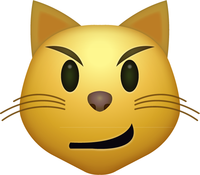Smirk Cat Emoji [Free Download IOS Emojis]