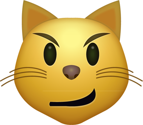 Smirk Cat Emoji [Download iPhone Emoji]