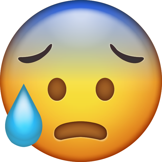 Cold Sweat Emoji [Free Download IOS Emojis]
