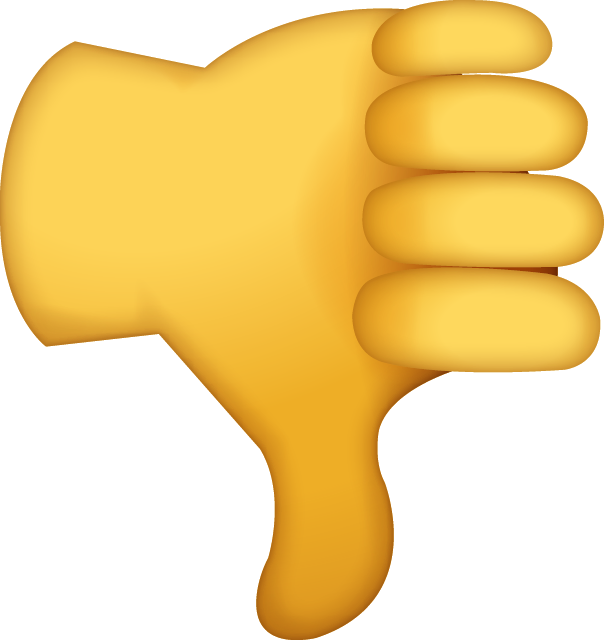 Thumbs Down Emoji [Free Download IOS Emojis]