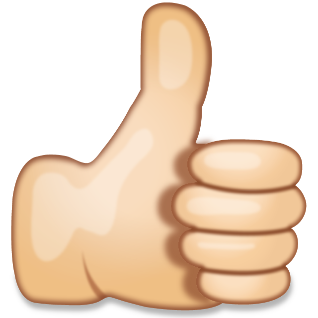 Thumbs Up Hand Sign Emoji
