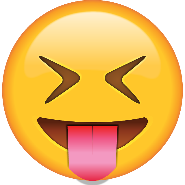 Tongue Out Emoji with Tightly Closed Eyes