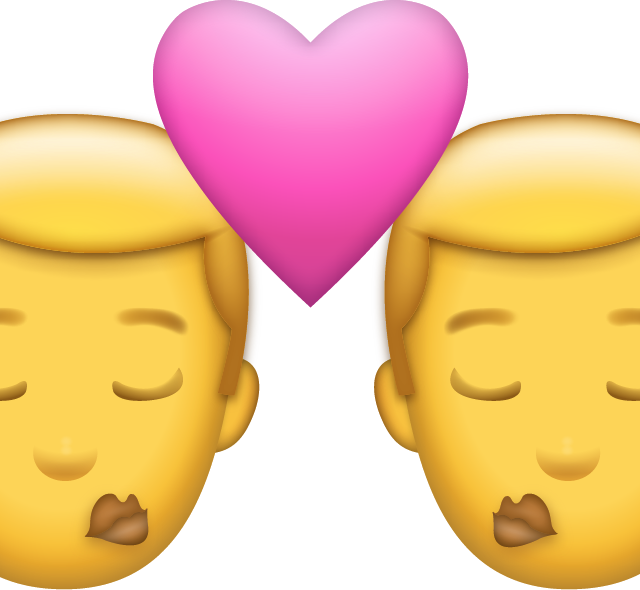 Gay Men Kiss Emoji [Free Download IOS Emojis]