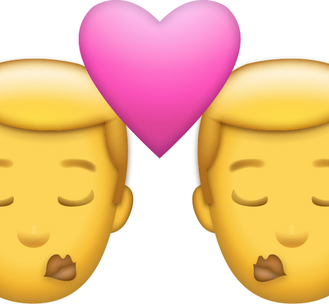 Men Kiss Emoji [Download iPhone Emoji]