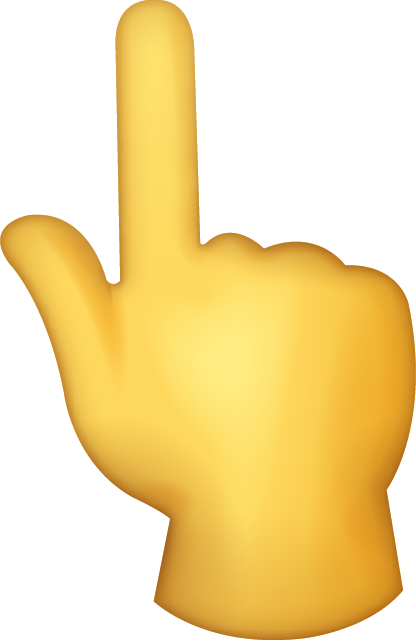 Index Finger Emoji [Free Download IOS Emojis]