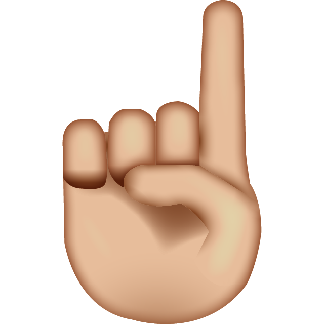 Up Pointing Hand Emoji
