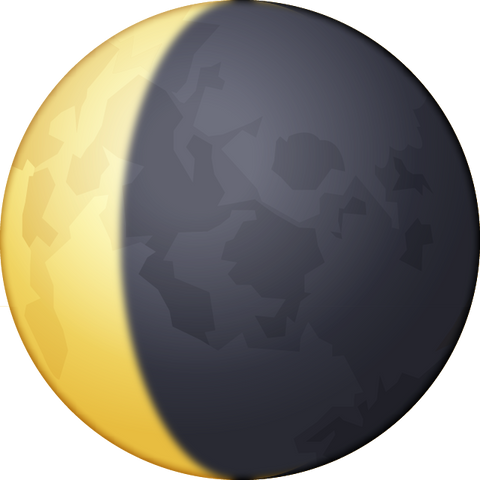 Download Waning Crescent Moon Emoji PNG