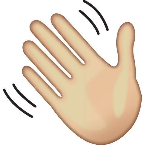 download waving hand sign emoji Icon