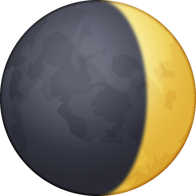 Waxing Crescent Moon Emoji