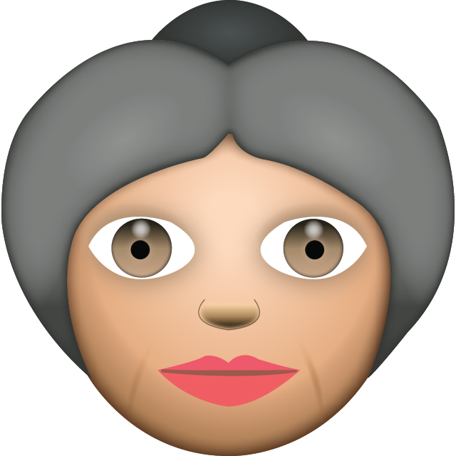 White Grandma Emoji