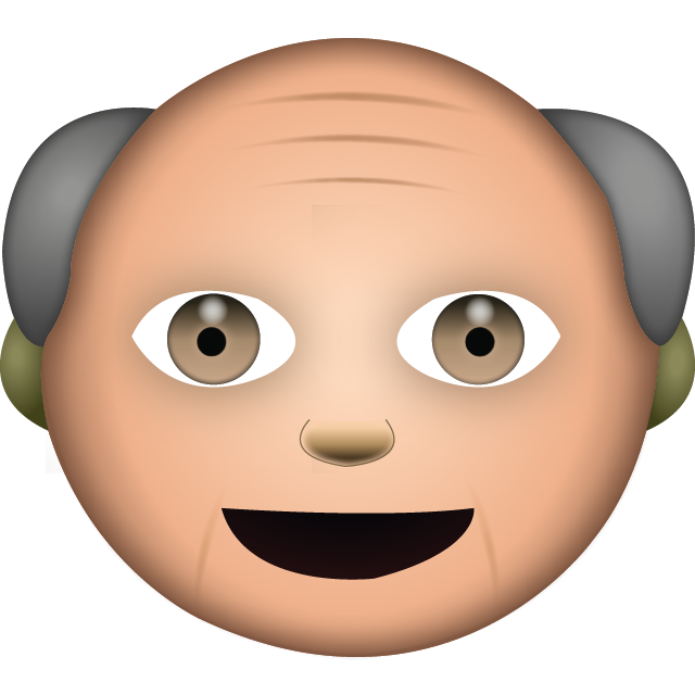 White Grandpa Emoji