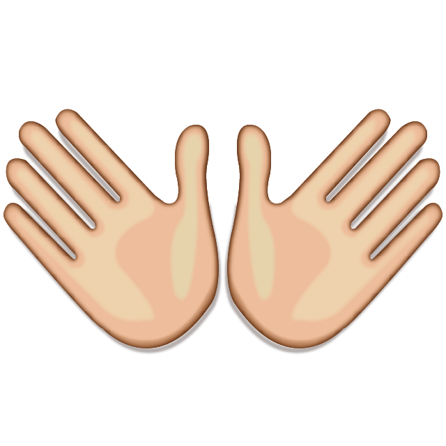 White Open Hands Sign Emoji