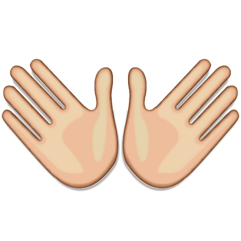 Download White Open Hands Sign Emoji Icon