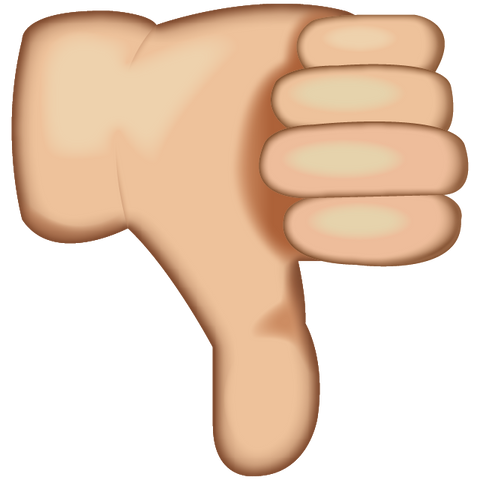 Download White Thumbs Down Sign Emoji Icon