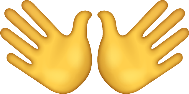 Wide Open Hands Sign Emoji Icon