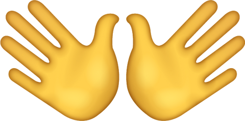 👐 Open hands emojis 👐🏻👐🏼👐🏽👐🏾👐🏿