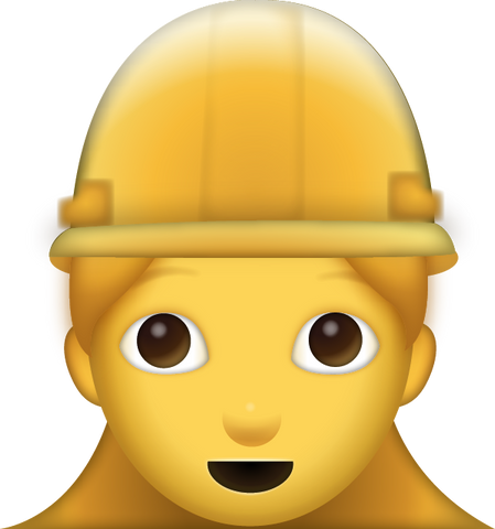 Girl Construction Worker Emoji [Download Apple Emoji in PNG]