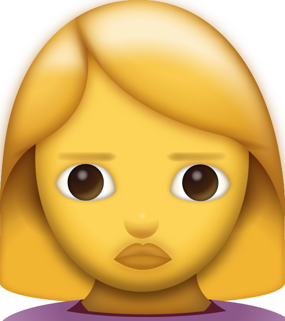 Woman Frowning Emoji [Free Download IOS Emojis]