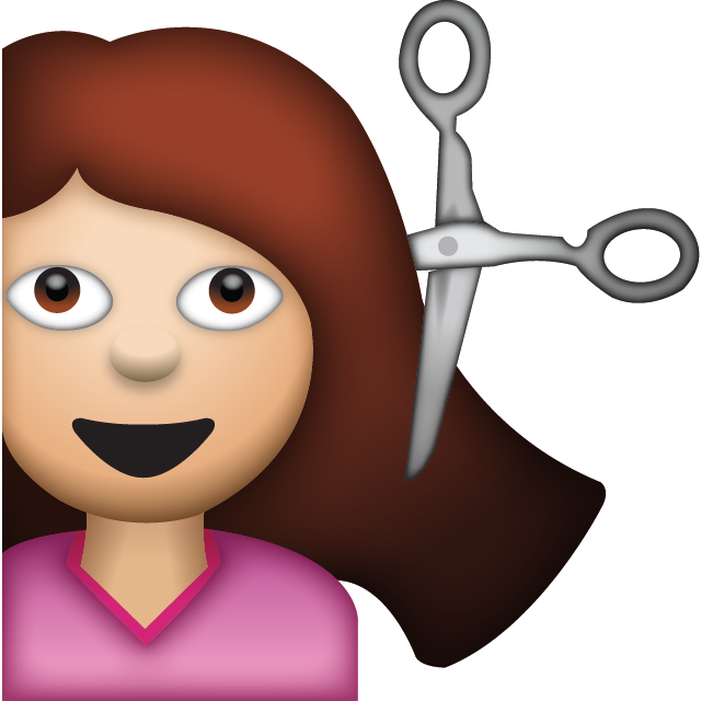 Woman Getting Haircut Emoji