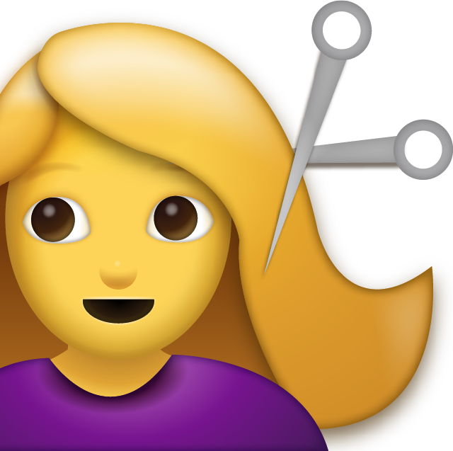 Girl Getting Haircut Emoji [Free Download IOS Emojis]