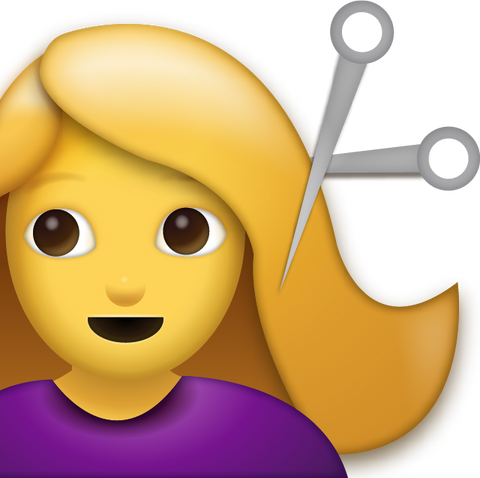 Girl Haircut Emoji [Download Apple Emoji in PNG]